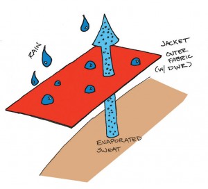 Waterproof jacket single layer