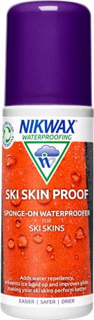 A 125ml bottle of Nikwax Ski Skin Proof, a high performance waterproofer for all ski skins. 