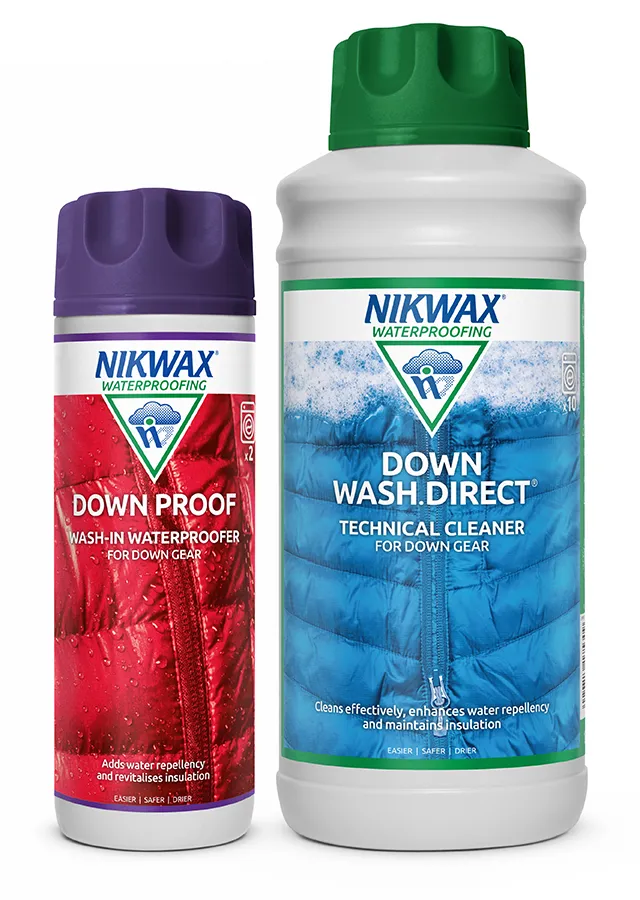  Nikwax Down Proof Wash-In Waterproofing Restores DWR Water  Repellency to Down Filled Jackets, Outerwear, Vests, Sleeping Bags, Quilts,  and Bedding, Revitalizes and Protects Insulation and Loft : Camping And  Hiking