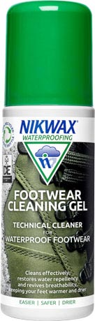 A 125ml bottle of Nikwax Footwear Cleaning Gel, our speciality cleaner for all waterproof footwear.