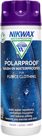 A 300ml bottle of Nikwax Polar Proof, waterproofer for fleece and synthetic insulating clothing.